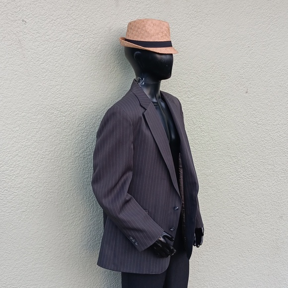 JOHN L. BLAIR (USA) MEN'S VINTAGE "PERSONAL CHOICE" PIN-STRIPED LUXURY BLAZER - Picture 7 of 17